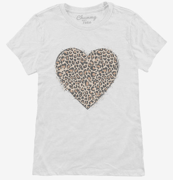 Cute Leopard Print Heart T-Shirt