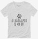 Cute Lhasa Apso Dog Breed white Womens V-Neck Tee