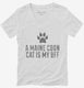 Cute Maine Coon Cat Breed white Womens V-Neck Tee