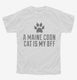 Cute Maine Coon Cat Breed white Youth Tee