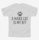 Cute Manx Cat Breed white Youth Tee