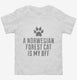 Cute Norwegian Forest Cat Breed white Toddler Tee