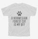 Cute Norwegian Forest Cat Breed white Youth Tee