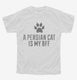 Cute Persian Cat Breed white Youth Tee