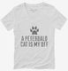 Cute Peterbald Cat Breed white Womens V-Neck Tee