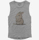 Cute Rabbit grey Womens Muscle Tank