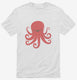 Cute Red Octopus white Mens