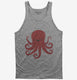 Cute Red Octopus grey Tank
