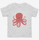 Cute Red Octopus white Toddler Tee