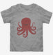 Cute Red Octopus grey Toddler Tee