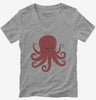 Cute Red Octopus Womens Vneck