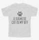 Cute Siamese Cat Breed white Youth Tee