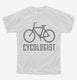 Cycologist Funny Cycling white Youth Tee