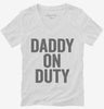 Daddy Fathers Day New Dad Womens Vneck Shirt 666x695.jpg?v=1700651490