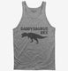 Daddysaurus Rex Funny Cute Dinosaur Father's Day Gift grey Tank