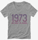 Defend Roe 1973 Women's Right to Choose grey Womens V-Neck Tee