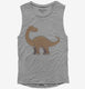 Diplodocus Graphic grey Womens Muscle Tank