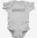 Disgruntled white Infant Bodysuit