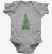 Distressed Christmas Tree grey Infant Bodysuit