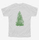 Distressed Christmas Tree white Youth Tee