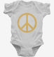 Distressed Peace Sign white Infant Bodysuit