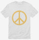 Distressed Peace Sign white Mens