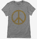 Distressed Peace Sign grey Womens
