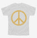 Distressed Peace Sign white Youth Tee