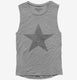 Distressed Star grey Womens Muscle Tank