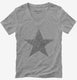 Distressed Star  Womens V-Neck Tee