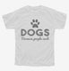 Dogs Because People Suck Paw Print white Youth Tee