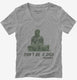 Don't Be A Dick Funny Buddha Quote grey Womens V-Neck Tee