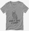 Dont Give A Hoot Funny Owl Womens Vneck