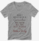 Don't Mess With A Geocacher  Womens V-Neck Tee