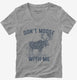 Don't Moose With Me  Womens V-Neck Tee
