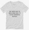 Dont Worry About The World Ending Quote Womens Vneck Shirt 666x695.jpg?v=1700555735