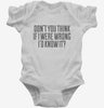 Dont You Think If I Were Wrong Id Know It Infant Bodysuit 666x695.jpg?v=1700441315