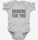 Drinking For Two white Infant Bodysuit