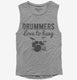 Drummers Love To Bang grey Womens Muscle Tank