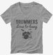 Drummers Love To Bang grey Womens V-Neck Tee