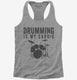 Drumming Is My Cardio grey Womens Racerback Tank