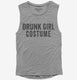 Drunk Girl Costume grey Womens Muscle Tank