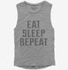 Eat Shop Sleep Repeat  Womens Muscle Tank