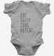 Eat Sleep Code Repeat Funny Programmer  Infant Bodysuit