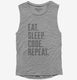 Eat Sleep Code Repeat Funny Programmer  Womens Muscle Tank