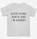 Everything Hurts and I'm Hangry white Toddler Tee