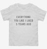 Everything You Like I Liked 5 Years Ago Toddler Shirt 666x695.jpg?v=1700648678