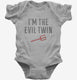 Evil Twin grey Infant Bodysuit