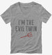 Evil Twin grey Womens V-Neck Tee