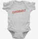 Expendable white Infant Bodysuit